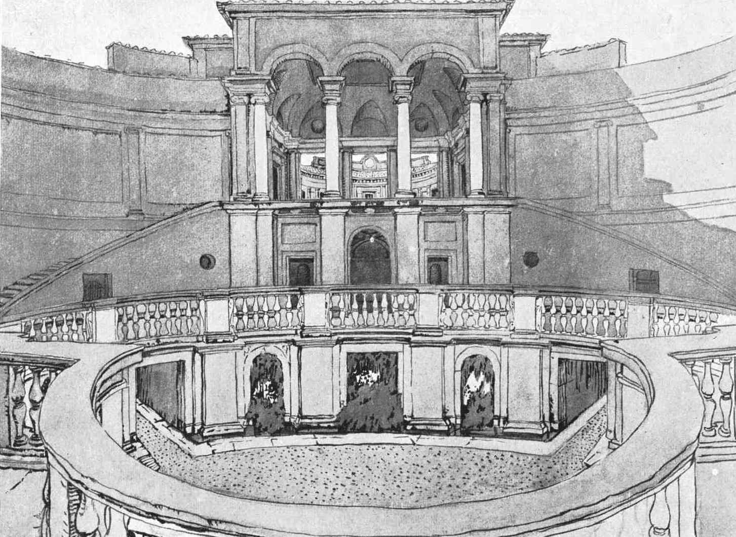 1453x1060 Fileshchuko Drawing Villa Giulio - Villa Drawing