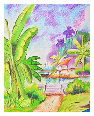 363x450 Rupa Art A Village Drawing - Village Drawing