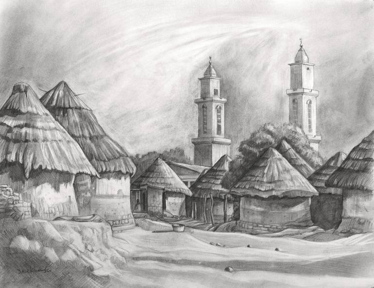 770x593 Sanankoro - Village Drawing