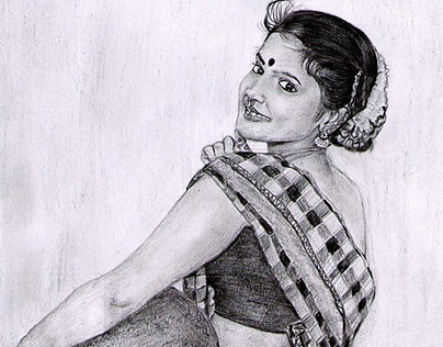 404x316 Village Girl - Village Girl Drawing
