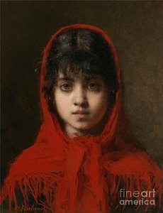 230x300 Village Girl Drawing Paintings Fine Art America - Village Girl Drawing