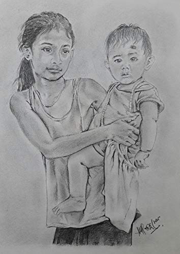 354x500 Village Girl - Village Girl Drawing