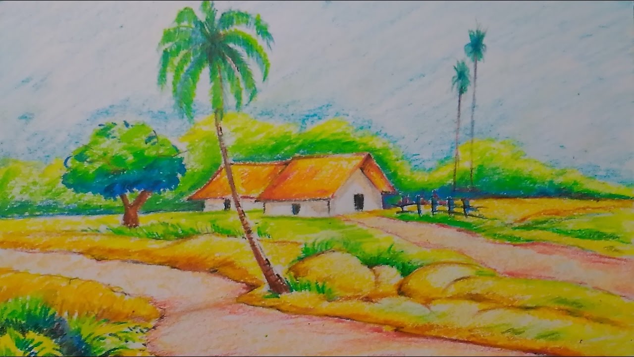 Featured image of post Nature Beautiful Village Scene Drawing - By harsimar my drawing on nature beauty which is getting destroyed day by day.we should love the nature.