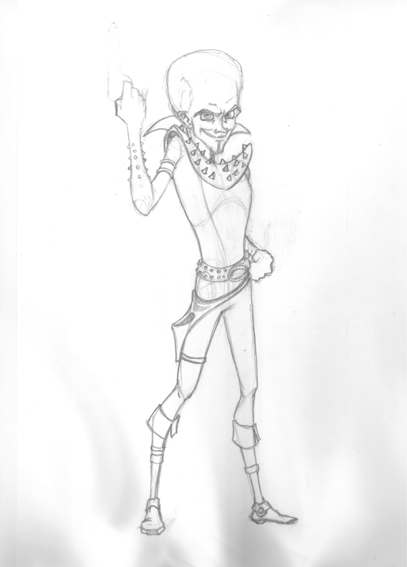 570x795 design process how to draw the super villain megamind - Villain Drawing