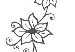 300x210 Flower Art Designs Sketch Simple Flowers Pattern Drawing Simple - Vine Drawing Designs