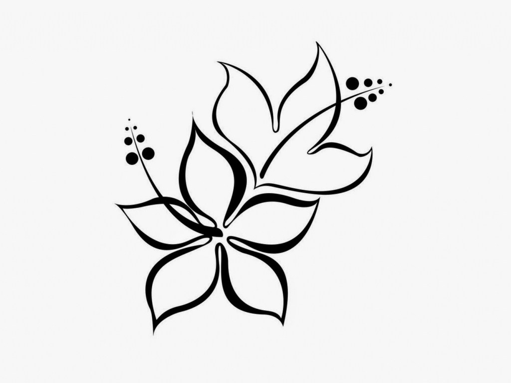 1024x768 Flower Vine Drawings In Pencil - Vine Drawing Designs