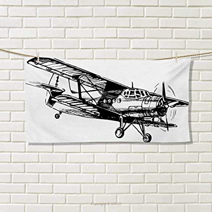 425x425 Chaneyhouse Vintage Airplane,sports Ttowel,drawing - Vintage Airplane Drawing