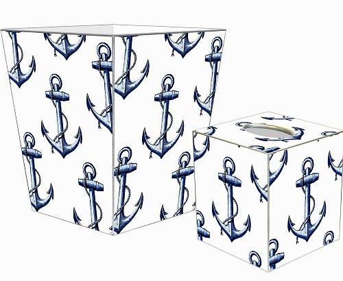 500x410 Vintage Anchor Decoupage Bath Set - Vintage Anchor Drawing