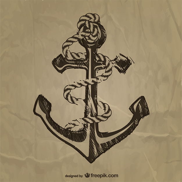 626x626 Vintage Anchor Vector Free Download - Vintage Anchor Drawing