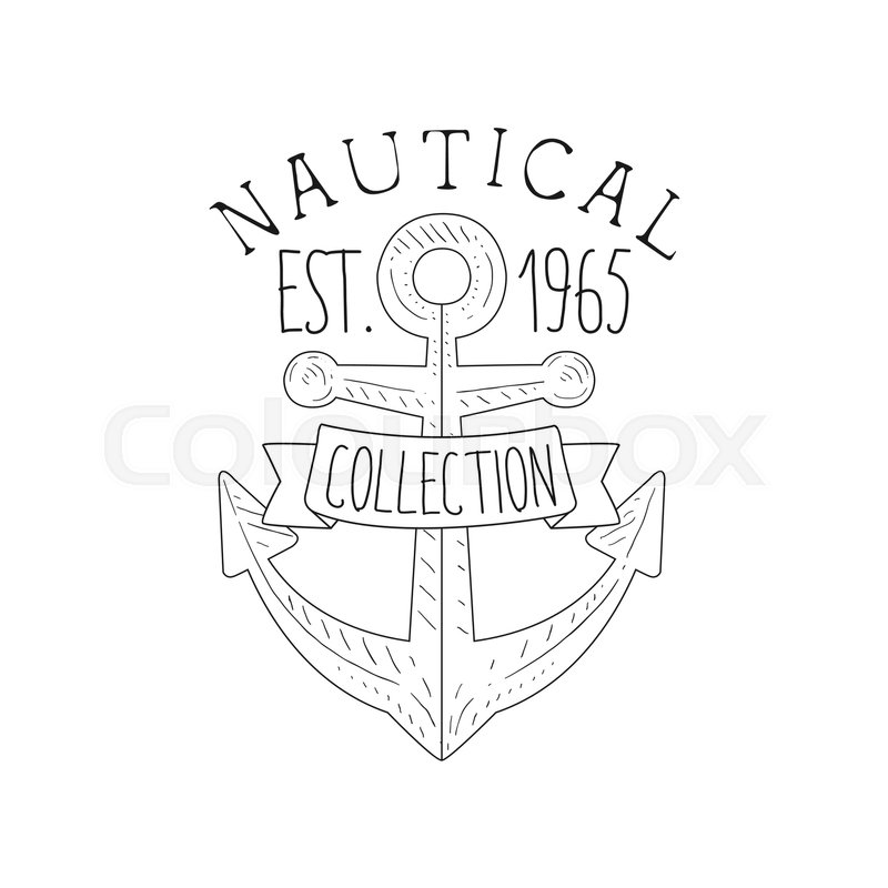 800x800 Boat Anchor Vintage Sea And Nautical Stock Vector Colourbox - Vintage Anchor Drawing
