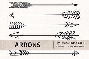 300x200 free drawn arrow banner transparent download - Vintage Arrow Drawing