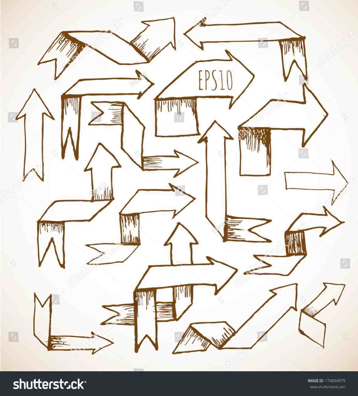 1142x1264 Set Decoration Line Design Elements Set Vintage Arrow Drawing - Vintage Arrow Drawing