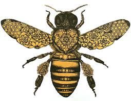 255x198 Vintage Bee Drawing - Vintage Bee Drawing