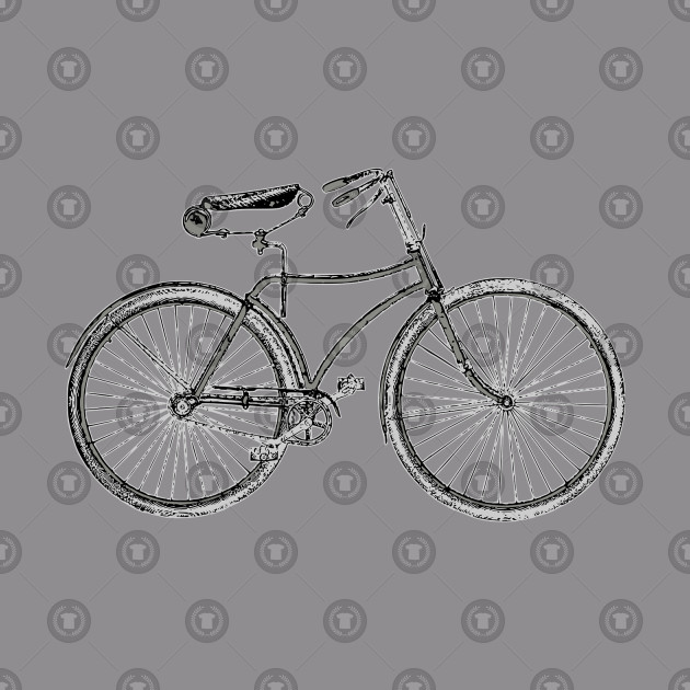 630x630 retro vintage bicycle drawing - Vintage Bicycle Drawing