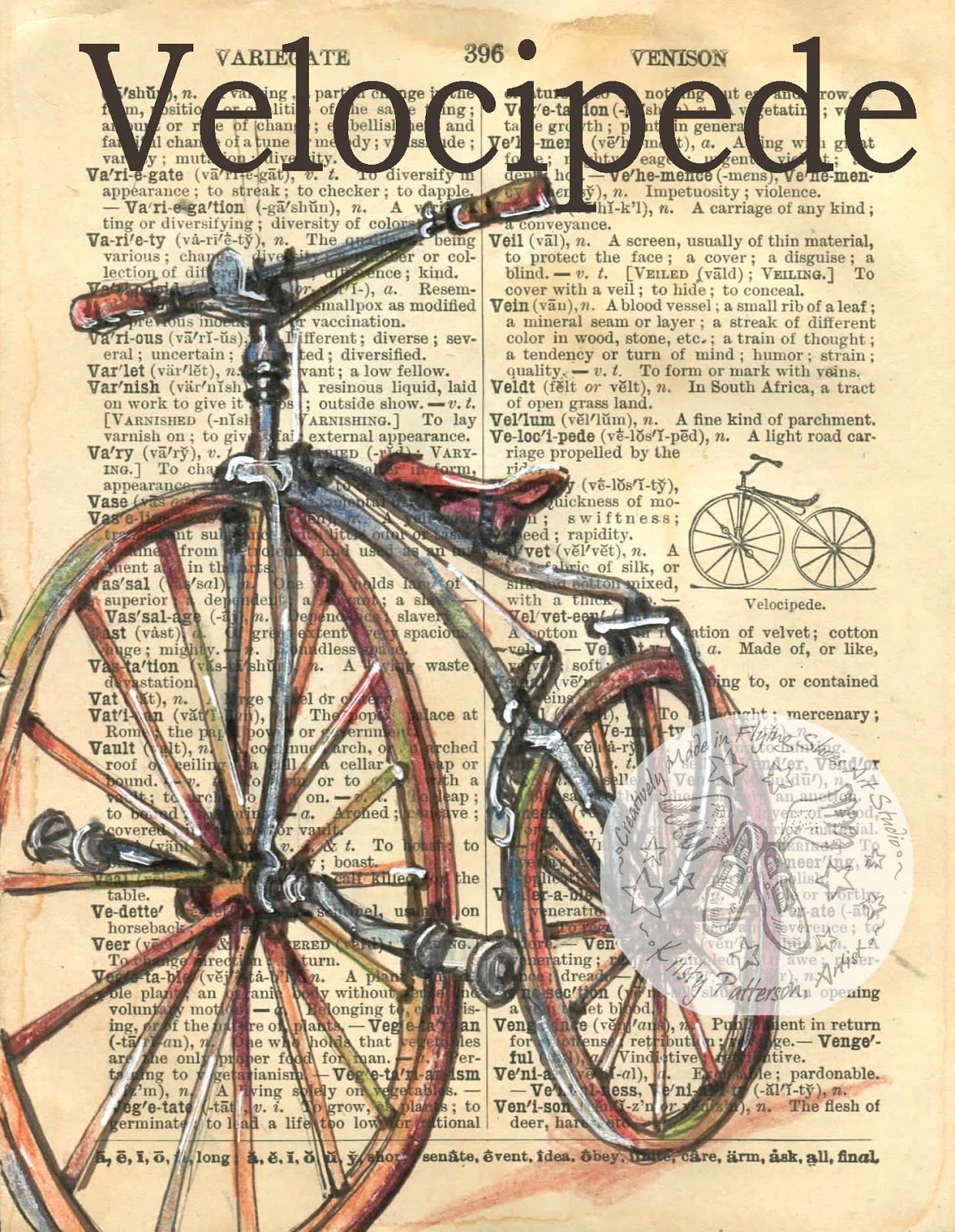 1240x1600 velocipede antique bicycle drawing on edition dictionary - Vintage Bicycle Drawing