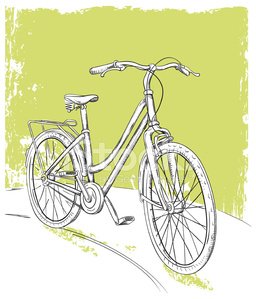 256x299 Vintage Bicycle Drawing Stock Vectors - Vintage Bicycle Drawing