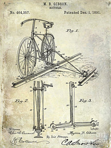 225x300 Vintage Bicycle Drawings Fine Art America - Vintage Bicycle Drawing