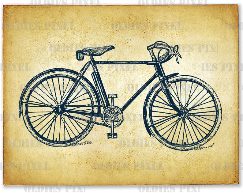 794x630 vintage bicycle line art illustration hand drawing digi image etsy - Vintage Bicycle Drawing