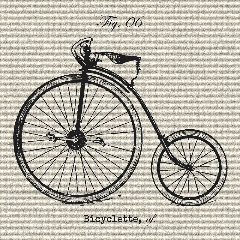 800x800 Vintage Bike Bicycle Cycle French Digital Download For Iron - Vintage Bicycle Drawing