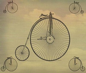 300x252 Vintage Bicycle Drawings Fine Art America - Vintage Bike Drawing