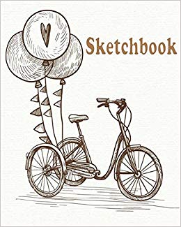 260x325 sketchbook hand drawn vintage bike and balloons - Vintage Bike Drawing