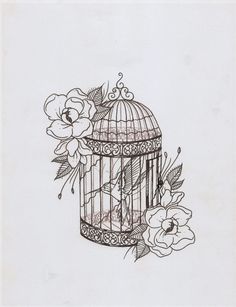236x307 open bird cage drawing bird free animals dogs cats - Vintage Bird Cage Drawing