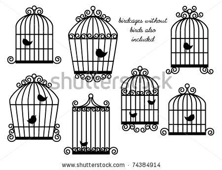 450x344 Art Ideas Birdcage Drawing, Doodle Art - Vintage Bird Cage Drawing