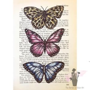 300x300 Vintage Butterfly Drawing Illustration Watercolour Paint Pen - Vintage Butterfly Drawing