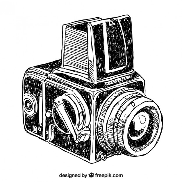 626x626 Hand Drawn Vintage Camera Vector Free Download - Vintage Camera Drawing