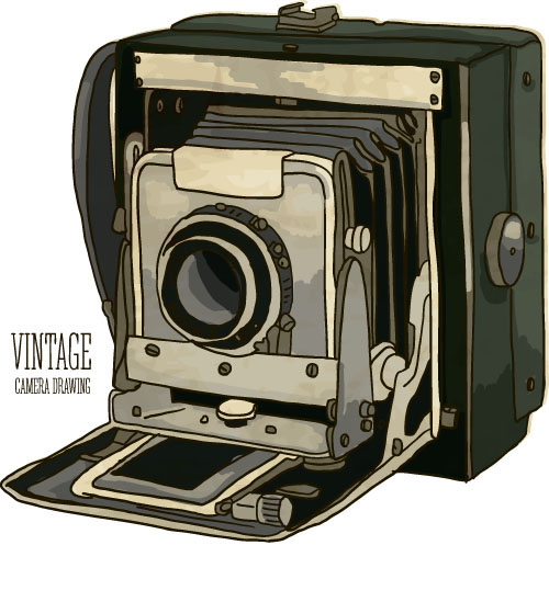 500x549 Vintage Camera Hand Drawing Vectors Set Free Download - Vintage Camera Drawing
