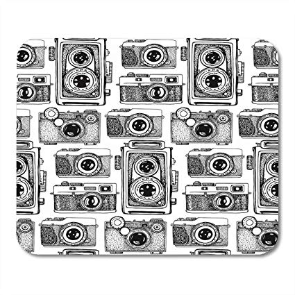 425x425 emvency mouse pads pattern vintage cameras beautiful - Vintage Camera Drawing
