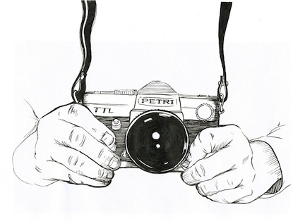 432x314 Easy Camera Sketch Tumblr - Vintage Camera Drawing Tumblr