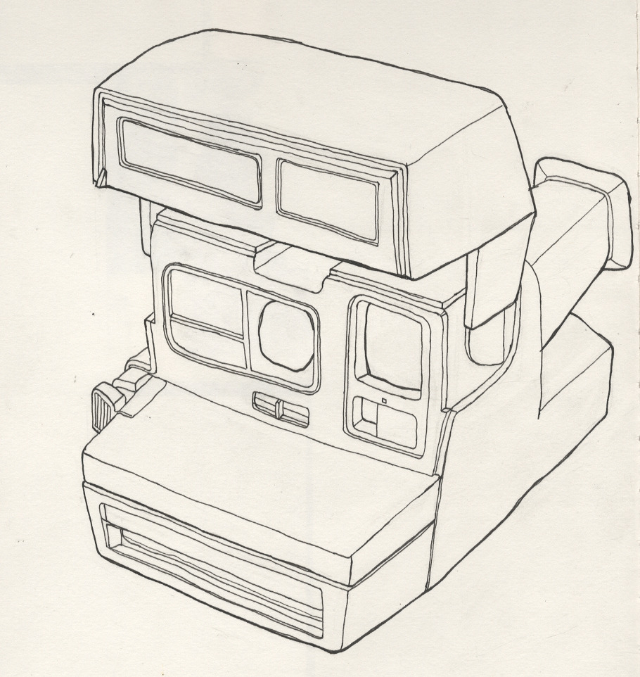 910x962 marty conlon illustration polaroids!! ok so my new project is - Vintage Camera Drawing Tumblr