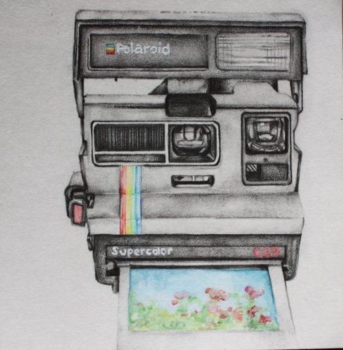 500x511 tumblr camera polaroid old easy drawings - Vintage Camera Drawing Tumblr