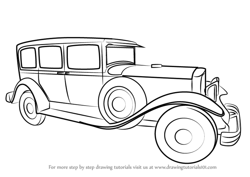 Vintage Car Drawing At Explore Collection Of Vintage Car Drawing 8252