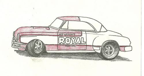 500x264 Car Drawings - Vintage Car Line Drawings