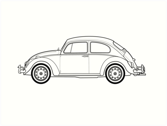 Easy Beetle Car Drawing - Supercars Gallery