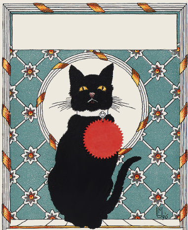 381x466 Free Black Cat Drawing From Free Vintage Art - Vintage Cat Drawing