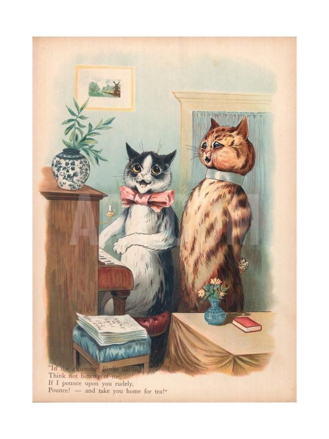 671x894 louis wain catsby louis wain - Vintage Cat Drawing