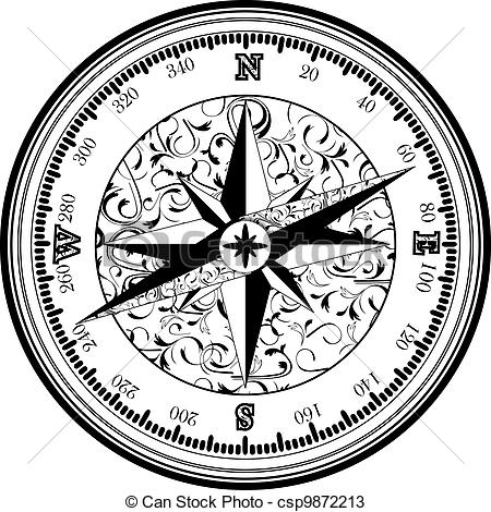 450x470 Vintage Compass Clipart Great Free Clipart, Silhouette, Coloring - Vintage Compass Drawing