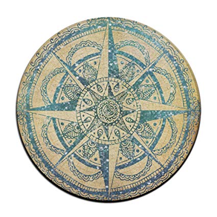 425x425 vintage compass round carpet area floor rug entrance - Vintage Compass Drawing