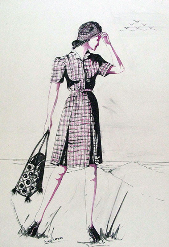 548x800 vintage fashion drawings from the late europeana blog - Vintage Drawings