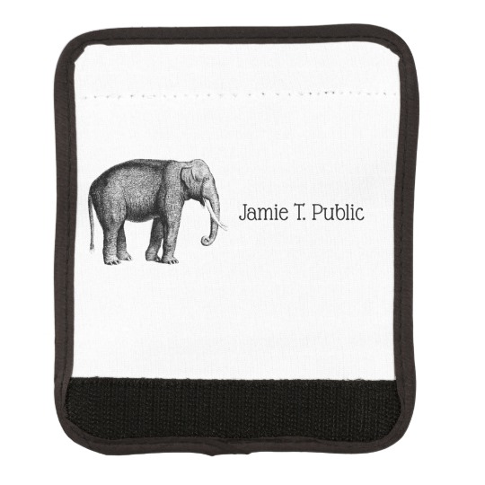 540x540 vintage elephant drawing luggage handle wrap - Vintage Elephant Drawing