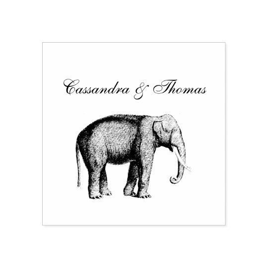 540x540 Vintage Elephant Drawing Rubber Stamp - Vintage Elephant Drawing