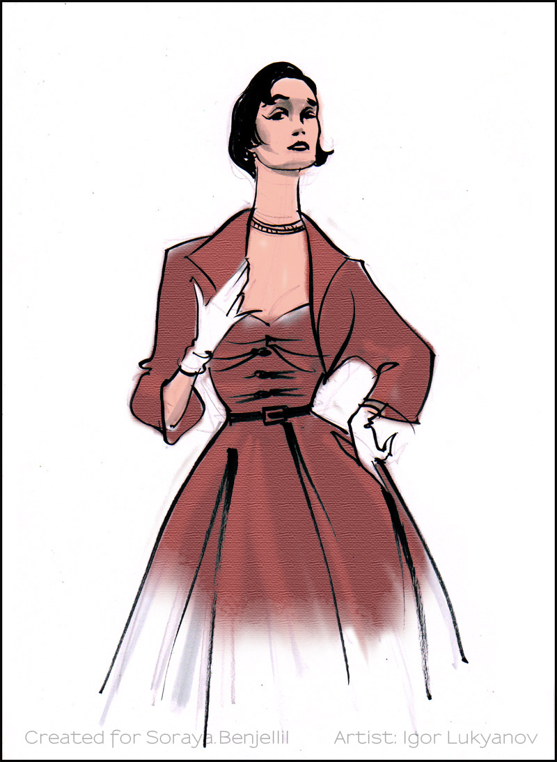 800x1094 Fashion Illustrations - Vintage Fashion Drawings