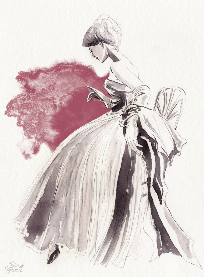 670x911 Vintage Fashion Illustration - Vintage Fashion Drawings