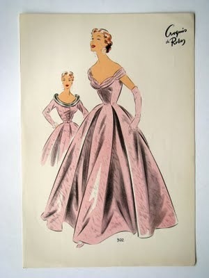 300x400 Fashion Sketches Tumblr - Vintage Fashion Drawings