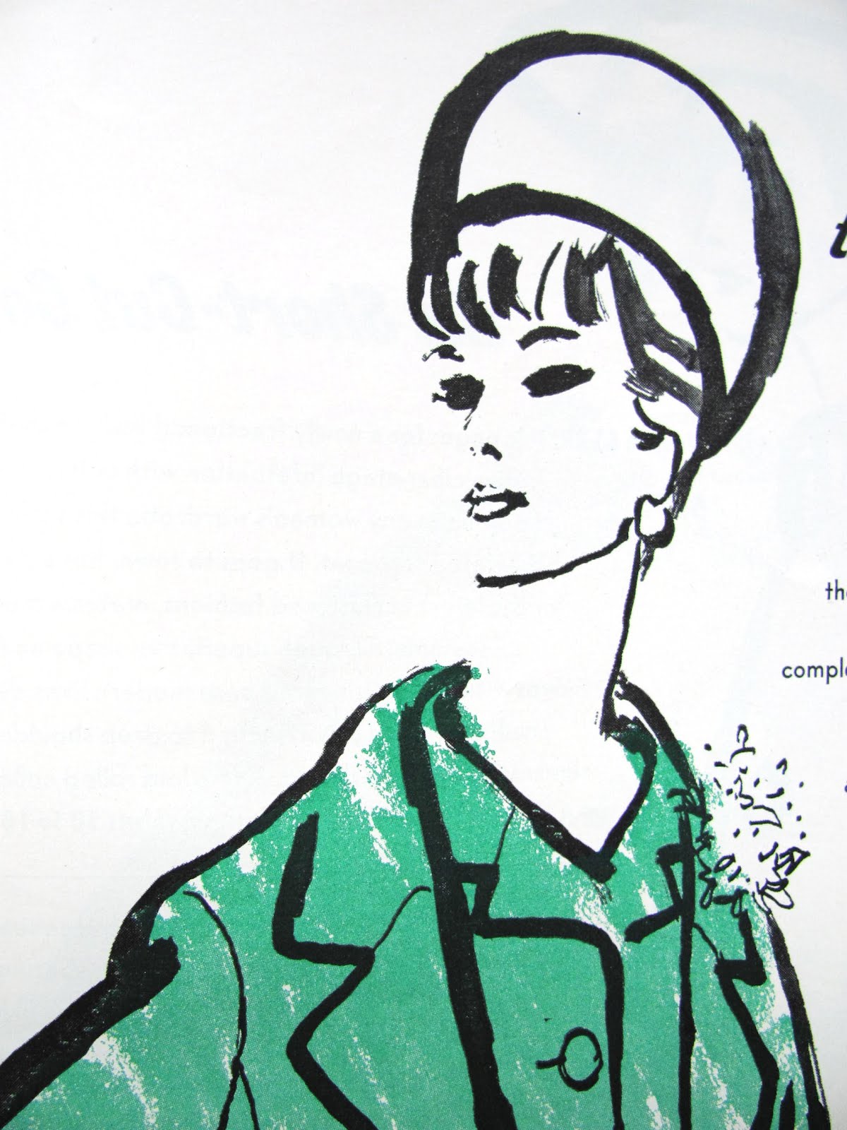 1200x1600 Fur Fashion Illustrations - Vintage Fashion Drawings