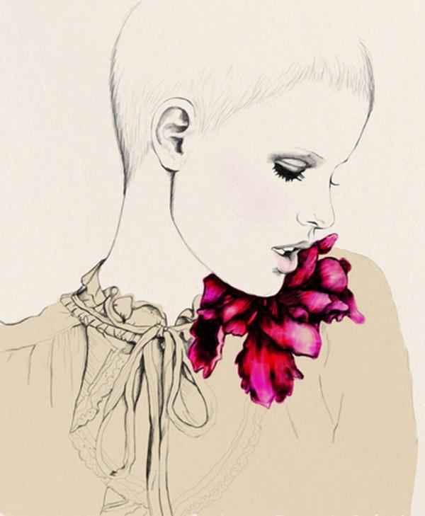 600x729 Beautiful Fashion Illustrations Art And Design - Vintage Fashion Drawings
