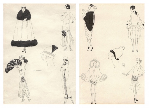 615x444 Fashion Drawings Vintage Free Stock Photo - Vintage Fashion Drawings